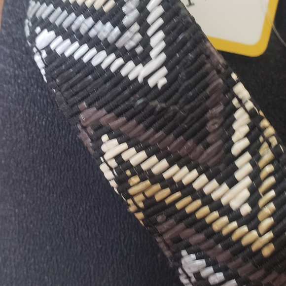 Yellow Box Chevron Pattern Sandals - Picture 3 of 3